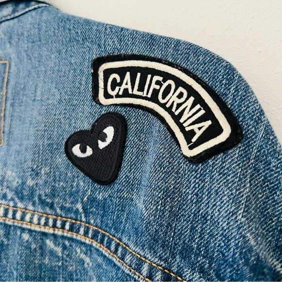 Vintage Levi’s Denim Trucker Jacket custom made patches - Picture 12 of 14